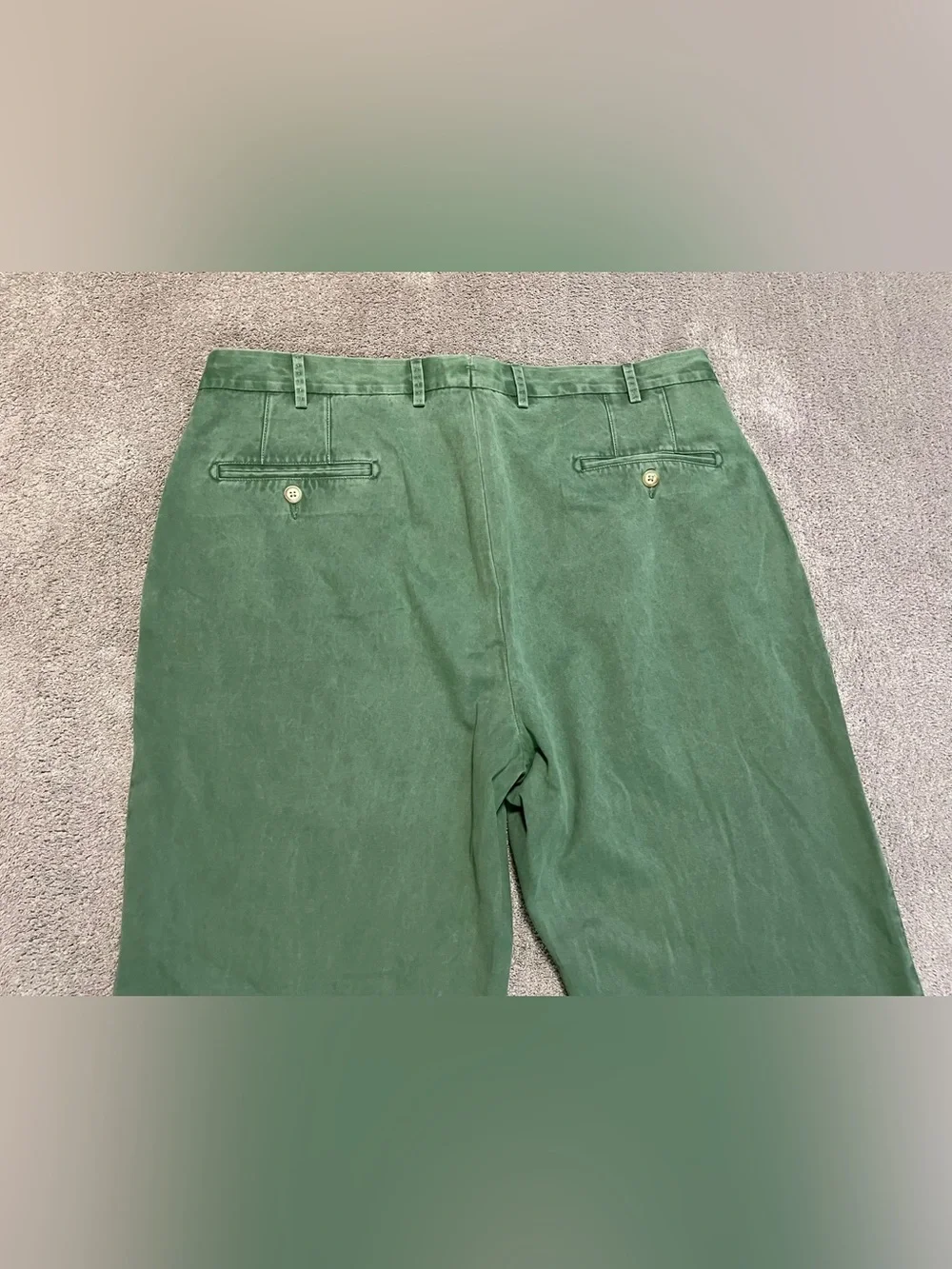 Peter Millar Chino Pants Men’s 36x32 Green Pima Cotton Flat Front Casual Golf